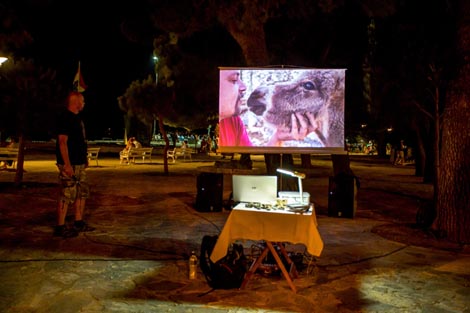 Hrvoje Cokarić i Vanja Pagar: Towards Europe (video: Darko Škrobonja), foto: Danica Buškain