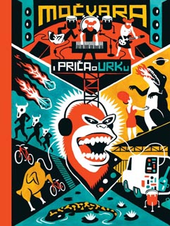 Naslovnica monografije Močvara i priča o URK-u. Ilustracije na omotu: Igor Hofbauer Hof