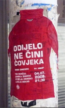 plakat za predstavu Odijelo ne čini čovjeka, kor. Irma Omerzo, foto: dizajn.hr